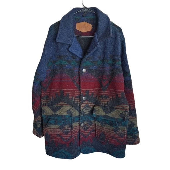 Woolrich Vintage Aztec Look Wool Coat